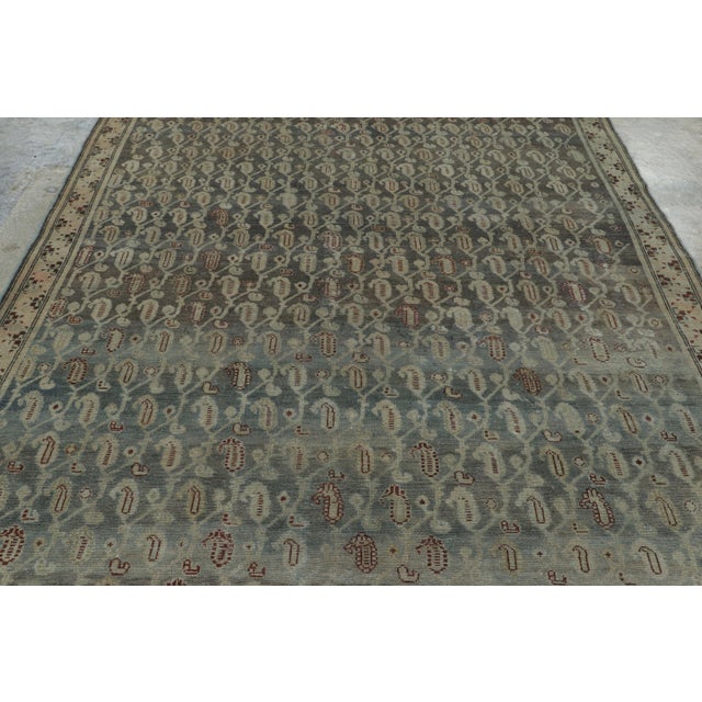 Hand-knotted in wool circa 1910-1919, this 6x16 antique Persian Malayer runner is a regal addition to Rug & Kilim’s...