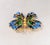 Metal Vintage 1950s Signed Napier Faux-Sapphire & Emerald Butterfly Brooch For Sale - Image 7 of 9