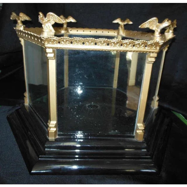 Vintage Hexagonal Fish Tank With Fountain For Sale - Image 4 of 11