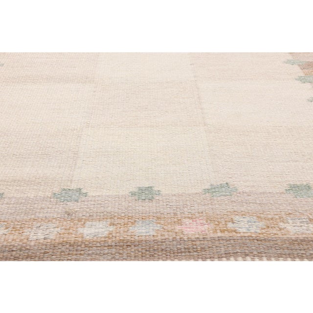 Mid 20th Century Vintage Swedish Rollakan Rug, 04'07 X 06'08 For Sale - Image 5 of 10