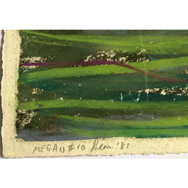 1981 Dennis Leon Abstract Landscape Pastel Drawing, "Megan #10" For Sale - Image 4 of 4