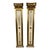 A striking pair of decorative architectural pilasters, richly finished in gilt and hand-painted polychrome. Each column...