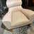 David Linley Aston chair in cream leather. Please check our inventory for more color available in brown and burgundy....