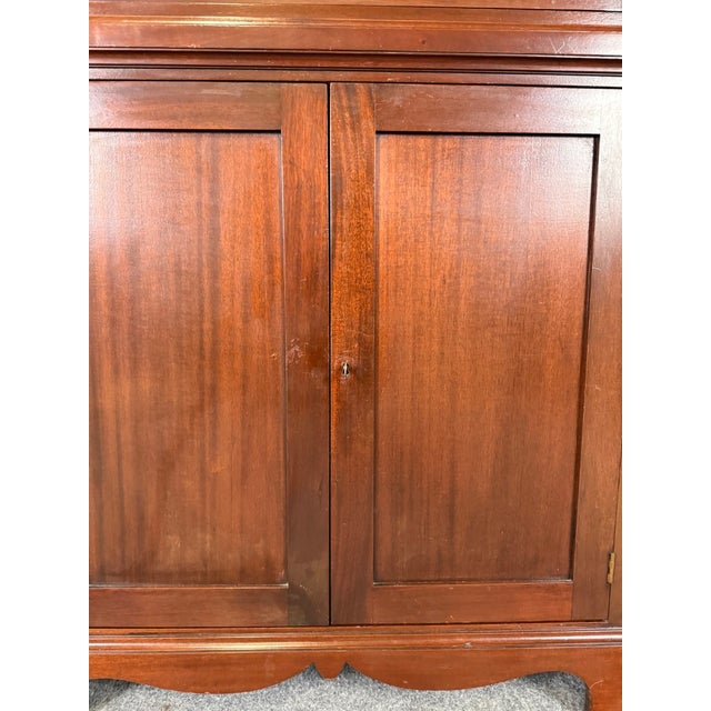 Vintage Solid Wood Corner Cabinet For Sale - Image 9 of 9