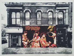 Shepard Fairey (Obey Giant), Bad Brains Bowery and Bleecker, 2025, Screenprint