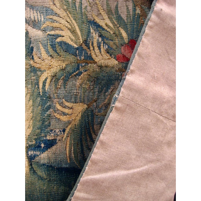 French Aubusson Verdure Two Peacocks, Parrot and Boats 18 Century For Sale - Image 17 of 17