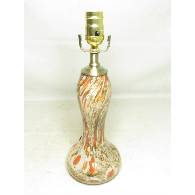 Brown French La Rochére Studio Art Glass Lamp For Sale - Image 8 of 14
