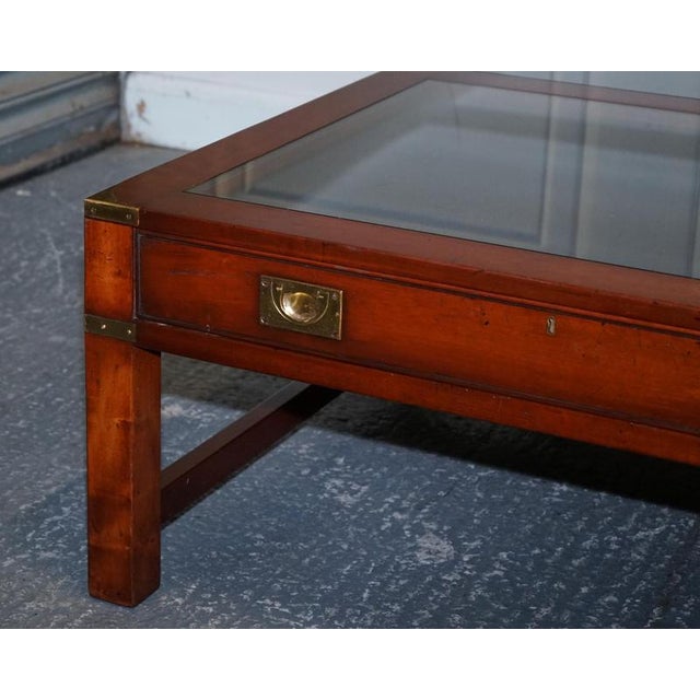 Very Large Coffee Table with Inlaid Glass Panels from Kennedy Harrods For Sale - Image 3 of 18
