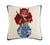 Traditional Holiday Chinoiserie Amaryllis Hook Pillow 16" x 16" For Sale - Image 3 of 3