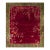 1920s Red Rust Field Floral Greek Key Antique Chinese Art Deco Wool Rug 8' X9'6" For Sale