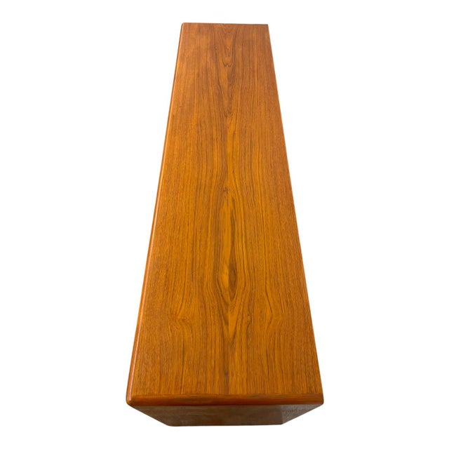 Vintage Mid Century Modern Teak Long Lowboy Double Dresser Credenza. For Sale - Image 12 of 12
