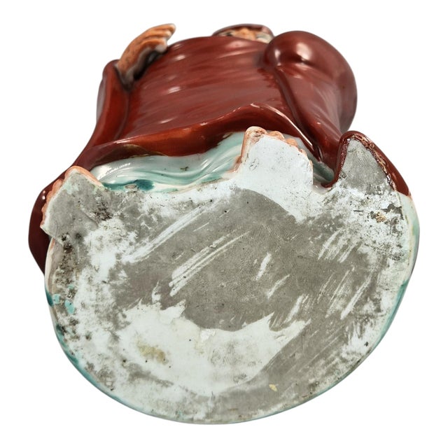 Ceramic Japanese Artist, Kutani Okimono Figure of Daruma Bodhidharma, 1890s, Ceramic For Sale - Image 7 of 9