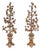 Large Gilded Metal Church Candelabras, 19th Century, Set of 2 For Sale
