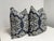 Design Plus Gallery presents a Pair of Bespoke Blue + Ivory Ikat Damask Throw Pillows. The pair is upholstered in a woven...