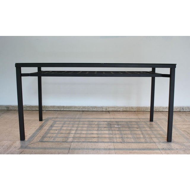 Glass and Black Metal Table, 2010s For Sale - Image 3 of 7