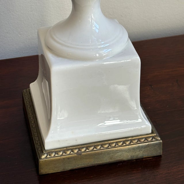 Mid-20th Century Urn-Style Porcelain Table Lamp For Sale - Image 9 of 12