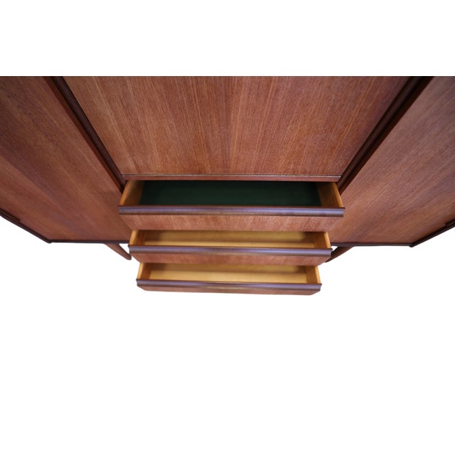 Danish Teak Cabinet with Bar Cabinet and Sliding Doors, 1960s For Sale - Image 4 of 14