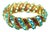 Bochic "Capri" Natural Ruby & Blue Topaz Bangle Set In 18K Gold & Silver For Sale