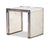 Glassy white quartz with polished stainless steel trim