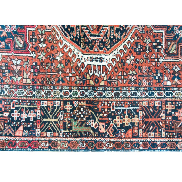 Textile Early 20th Century Persian Karaja Rug For Sale - Image 7 of 12