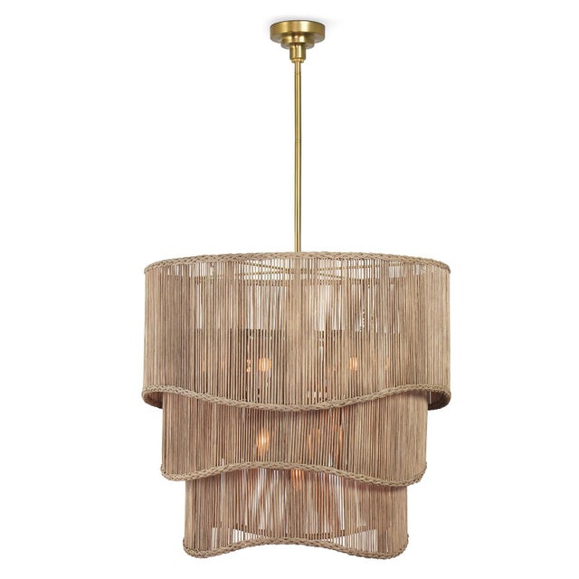 2020s Nimes Drum Chandelier, Natural For Sale - Image 5 of 5