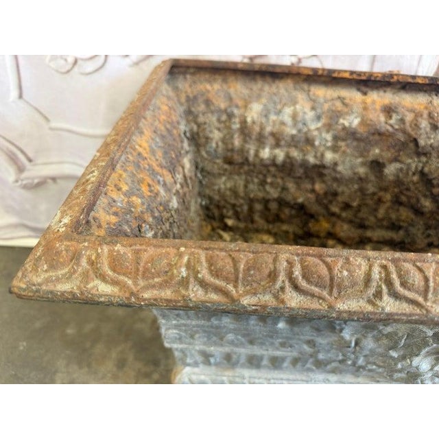 Antique French Cast Iron Jardinière Planter, Louis XVI Style, 1880 For Sale In Los Angeles - Image 6 of 13