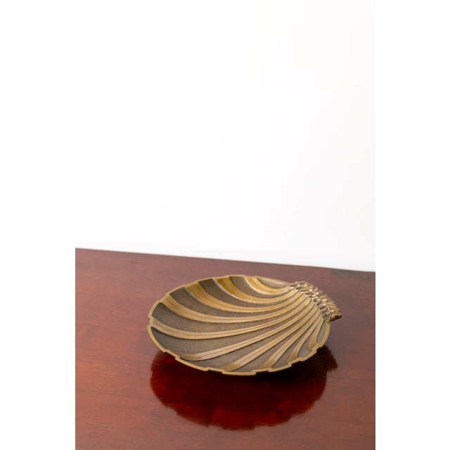 Art Deco Scallop Bronze Bowl by Niels Dam Ravn for Nordisk Malm, Denmark, 1930s For Sale - Image 4 of 13
