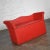 Red Vintage Coral Vinyl Faux Leather Cedar Lined Storage Bench Settee With Nail Head Detail For Sale - Image 8 of 13