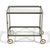 Metal Mid 20th Century Brass and Chrome Serving Cart For Sale - Image 7 of 11