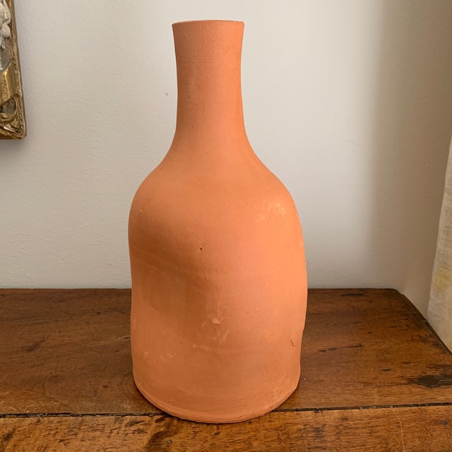 Terra Cotta Modern Terracotta Form Vase For Sale - Image 8 of 8