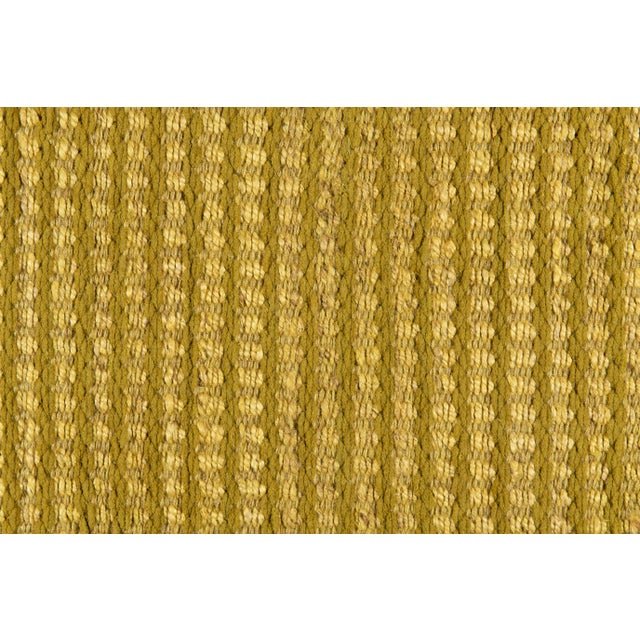 Transitional Part & Parcel Goods Textured Scallop Stripe Rug, 8'x10', Lime and Olive For Sale - Image 3 of 4