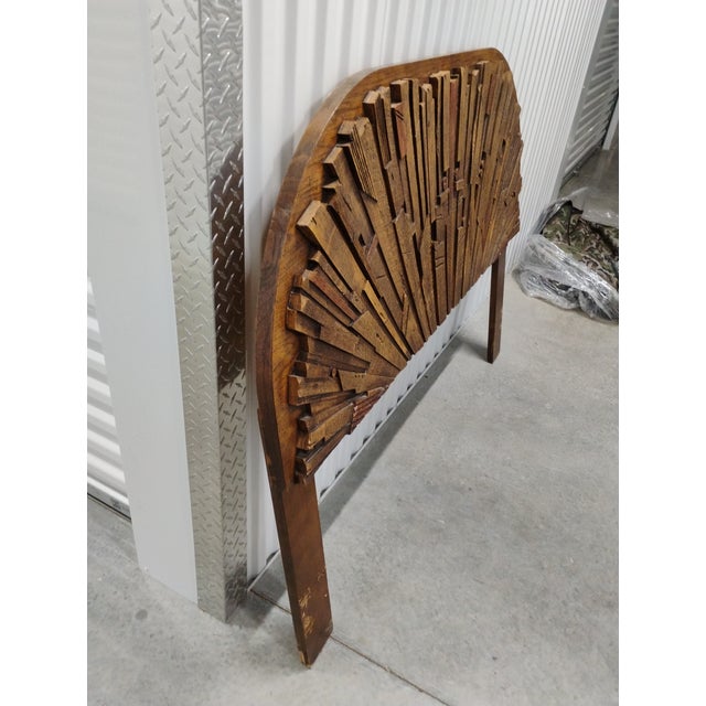 Stunning Lane Brutalist queen size headboard. This fabulous vintage headboard from the Lane Pueblo collection is quite...