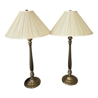 Ethan Allen Brass Lamps - a Pair For Sale