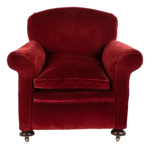 Victorian Red Velvet Armchair