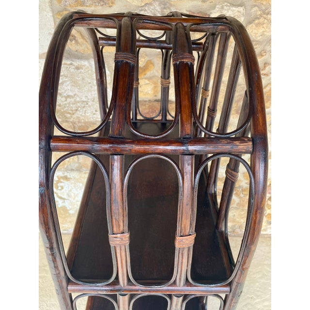 Vintage Bamboo and Rattan Bookcase, 1960s For Sale - Image 17 of 18