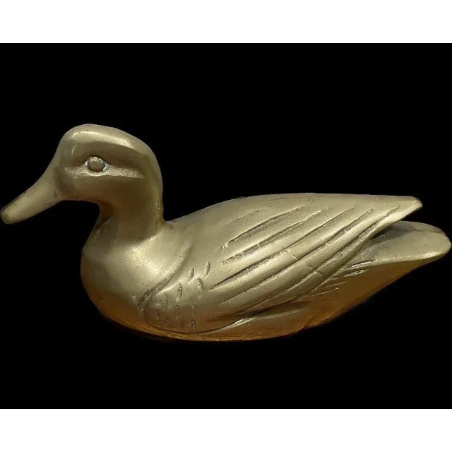 Mid 20th Century Mid Century Brass Duck For Sale - Image 5 of 9