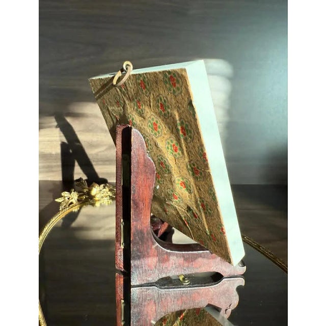 Antique White Antique Italian Miniature Porcelain Plaque Hand-Painted Madonna and Child in Bone Frame For Sale - Image 8 of 9