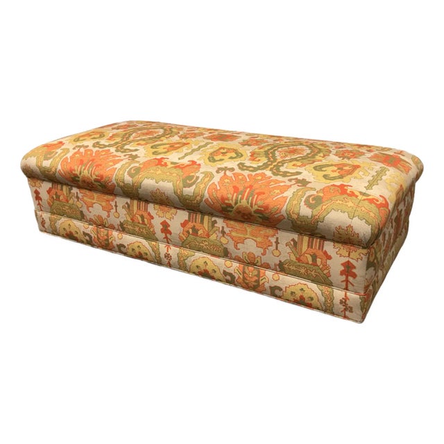 Design Plus Gallery presents a Bespoke Upholstered Ottoman + Casters by Patricia Edwards for Partridge. The rectangular...