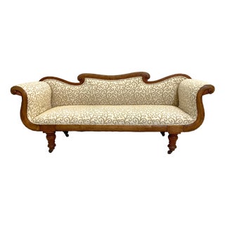 19th Century Antique Classical Revival Settee For Sale