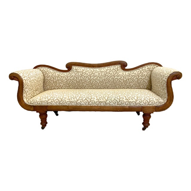 19th Century Antique Classical Revival Settee For Sale