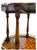 Elegant vintage two-tier occasional table featuring beautifully executed geometric parquetry surfaces framed by decorative...