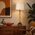 Vintage Mid-Century Murano Style Handblown Amber & White Art Glass Table Lamp With Brass Base For Sale - Image 13 of 13