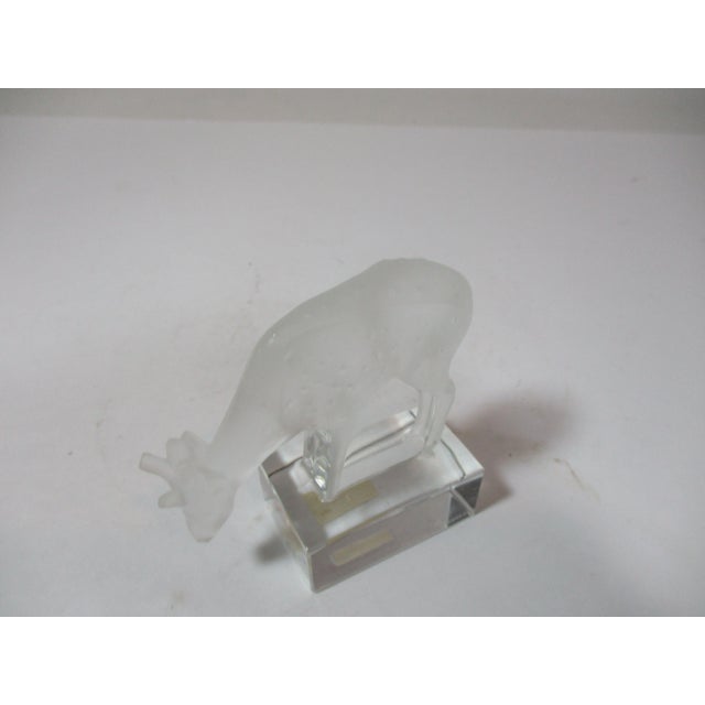 Lalique Deer Crystal Figurine For Sale - Image 9 of 13