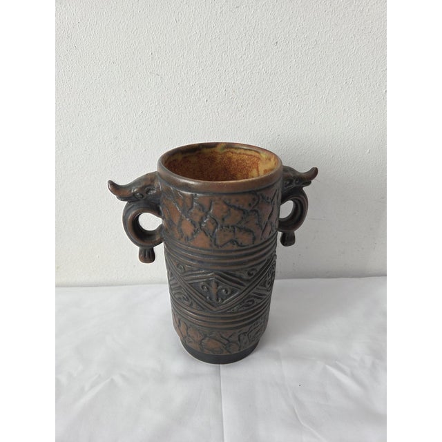 Brown N506548 Vase in Yellow Ceramic from Jasba, West Germany, 1960s For Sale - Image 8 of 12