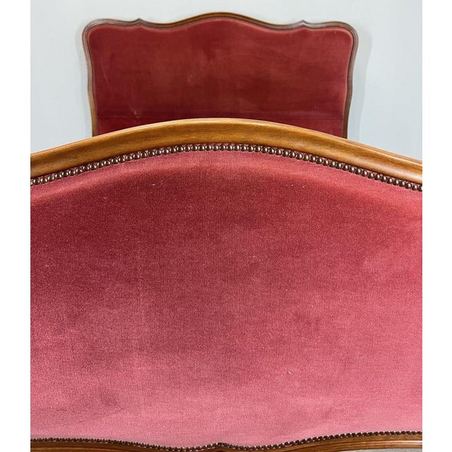 Vintage French Louis XVI Walnut King Size Bed Frame For Sale - Image 4 of 12