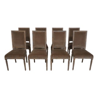 Set of 8 Restoration Hardware French Louis XVI Dining Room Chairs For Sale