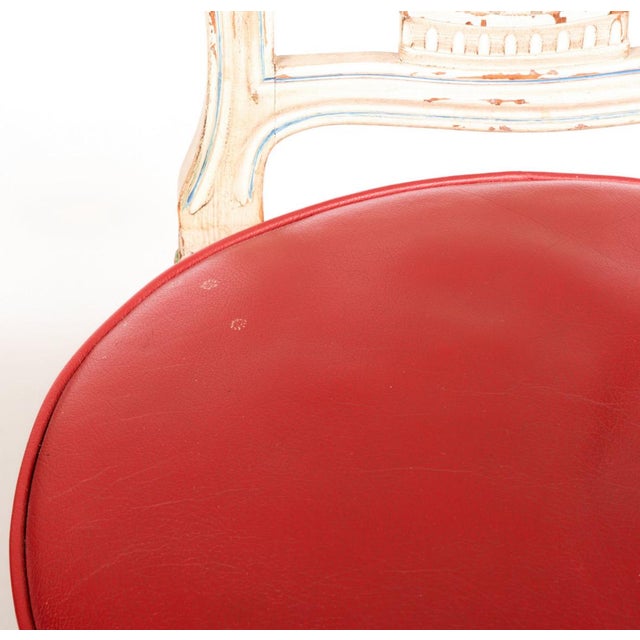 1950s French Louis XV and Jansen Style Hot Air Balloon Mongolfier Mongolfiere Chairs in Coral Quality Upholstery- Set of 6 For Sale In New York - Image 6 of 10