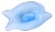 Vintage Murano Opalescent Blue White Large Bubbles Italian Art Glass Mid Century Dolphin Fish Bowl For Sale