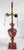 Mid 20th Century Mid-Century Decorative Toleware Tole Style Painted Red and Gold Table Lamp For Sale - Image 5 of 13