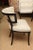 Black Vintage 1940's Grosfeld House Regency Wood Side Chairs With Cream and Off White Leopard Upholstery Pair Of For Sale - Image 8 of 10